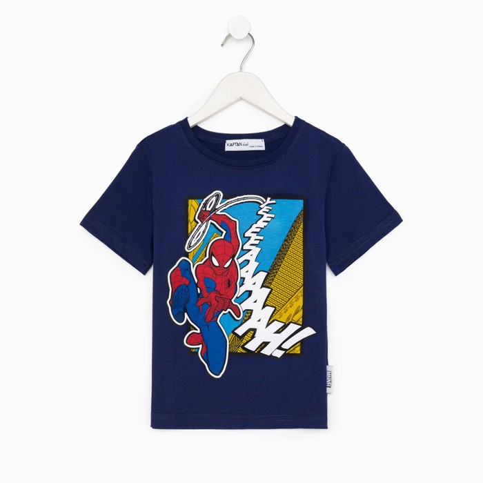 Футболка детская Spidey Человек-Паук, рост 110-116, синий детская футболка кот паук 164 синий