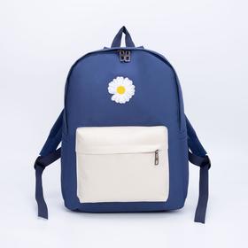 

Рюкзак, отдел на молнии, наружный карман, 2 сумки, косметичка, цвет синий