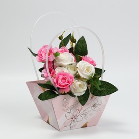 Пакет для цветов «Нежность»,  20 х 12 х 20  см