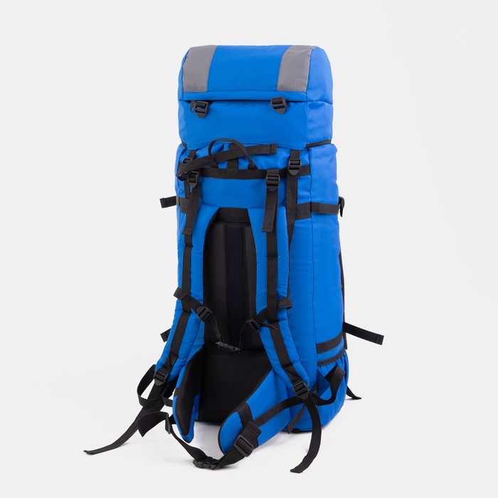 фото Рюкзак туристический, 120 л, отдел на шнурке, наружный карман, 2 боковые сетки, цвет синий/голубой taif
