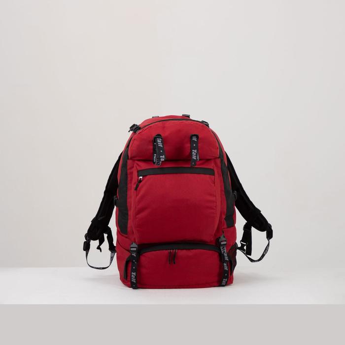 фото Рюкзак туристический, 80 л, отдел на молнии, 3 наружных кармана, цвет бордовый taif