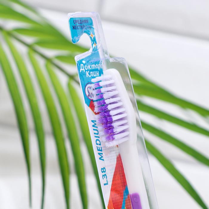 

Зубная щётка Dr.Clean, L38, средняя жесткость, микс