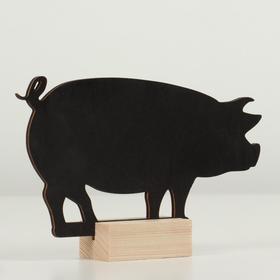 

Меловой ценник на подставке "Поросенок, свинина, свинья", формат А6 (15×10.5 см)