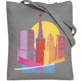 

Холщовая сумка Moscow State of Mind серая, 35х40х5 см, ручки: 54х2,5 см
