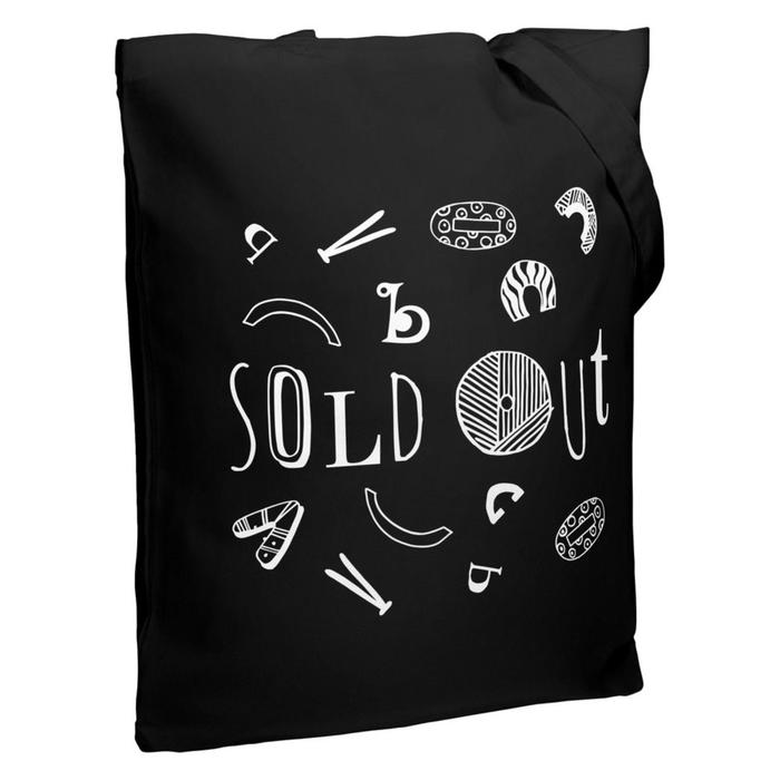

Холщовая сумка Sold Out черная, 35х38х6 см, ручки: 54х2,5 см