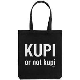 

Холщовая сумка Kupi Or Not Kupi черная, 35х38х6 см, ручки: 54х2,5 см