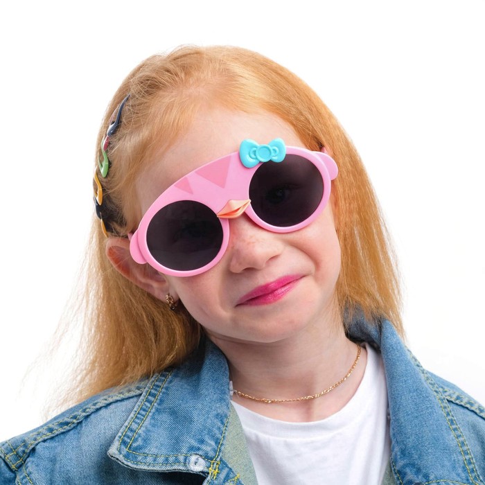 Очки солнцезащитные детские поляризационные, линза 4.4х4.5 см, ширина 13.5 см, дужка 13.5 см очки детские поляризационные tr90 линза 5 х 6 см ширина 14 см дужки 13 см в наборе 1шт