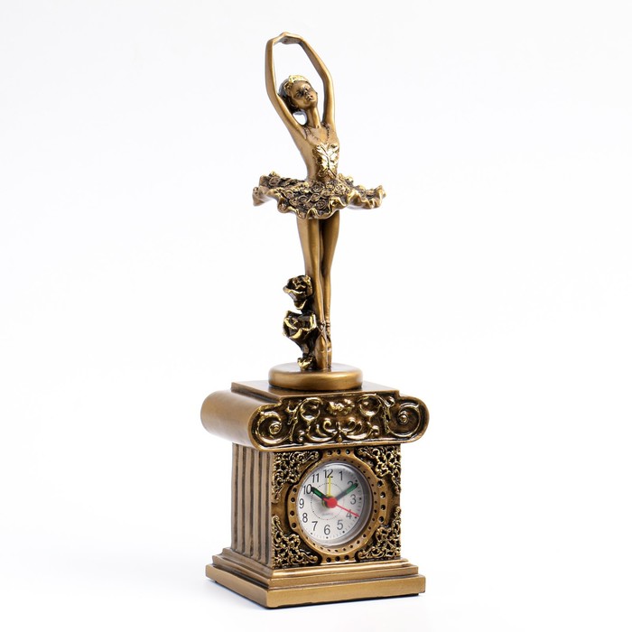 Часы настольные каминные Балерина, 11 х 18.5 х 31 см, золото
