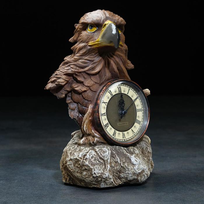 Часы настольные каминные Голова орла, 22 х 15 х 29 см