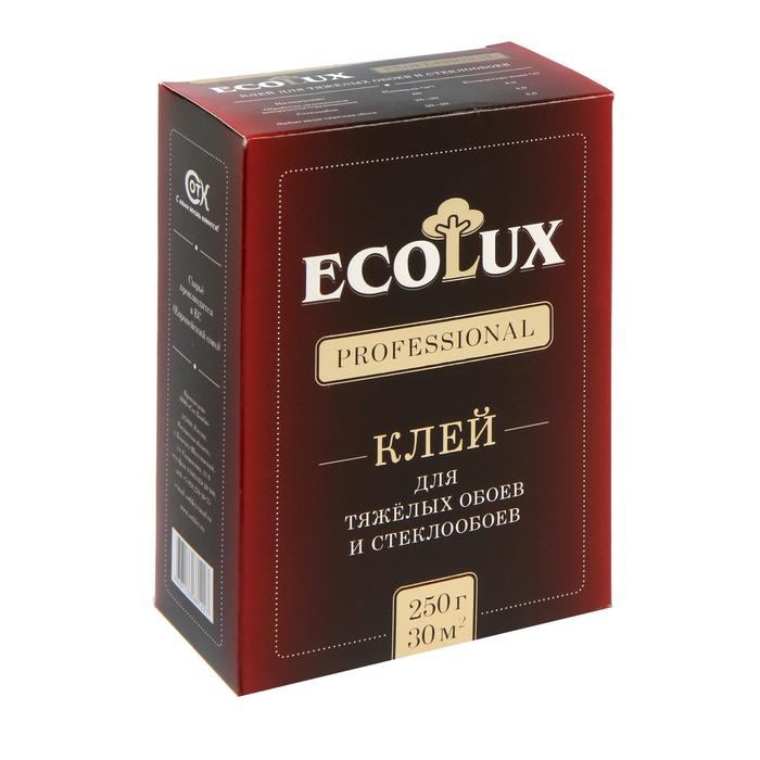 Клей обойный ECOLUX Professional, стеклообои, 250 г клей обойный ecolux professional стеклообои 250 г в наборе 1шт
