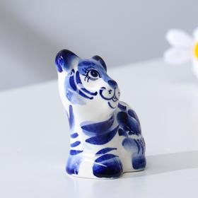 

Сувенир Тигр "Янтарь", 7 см, гжель