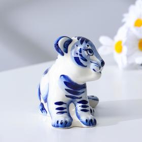

Сувенир Тигр "Хан", 10,5 см, гжель