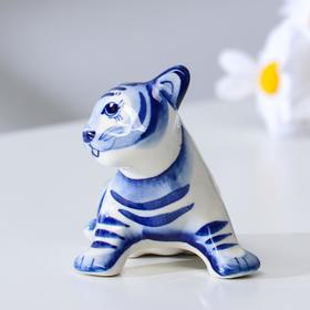 

Сувенир Тигр "Тарзан", 10 см, гжель