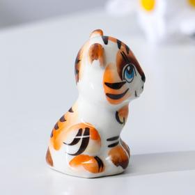 

Сувенир Тигр "Том", 6,5 см, гжель, цвет
