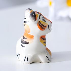 

Сувенир Тигр "Цитрус", 6 см, гжель, цвет