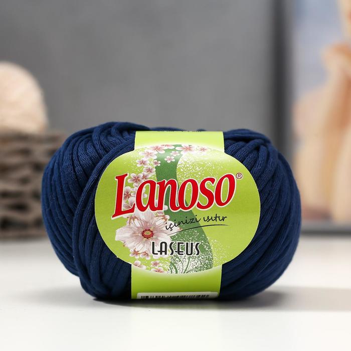 Пряжа Laseus 70 хлопок 30 полиэстер 55м50гр 958 тсиний 72₽