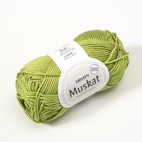 

Пряжа "Muskat" 100% мерсеризованный хлопок 100м/50гр (53 зелёное яблоко)