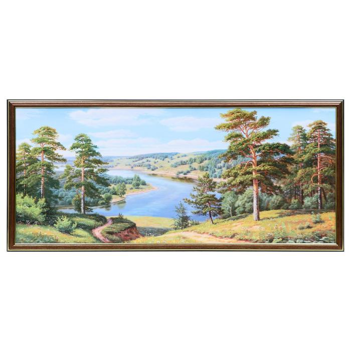 

Картина "Озеро между холмами" 33х70(36х73) см
