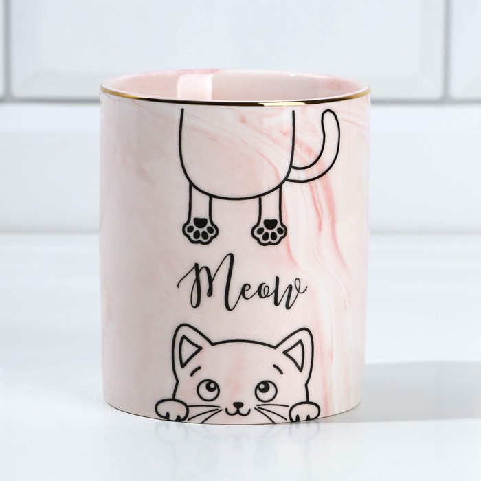 Стакан керамический Meow, розовый, 8 х 9,5 см, цвет розовый стакан meow розовый 8 х 9 5 см