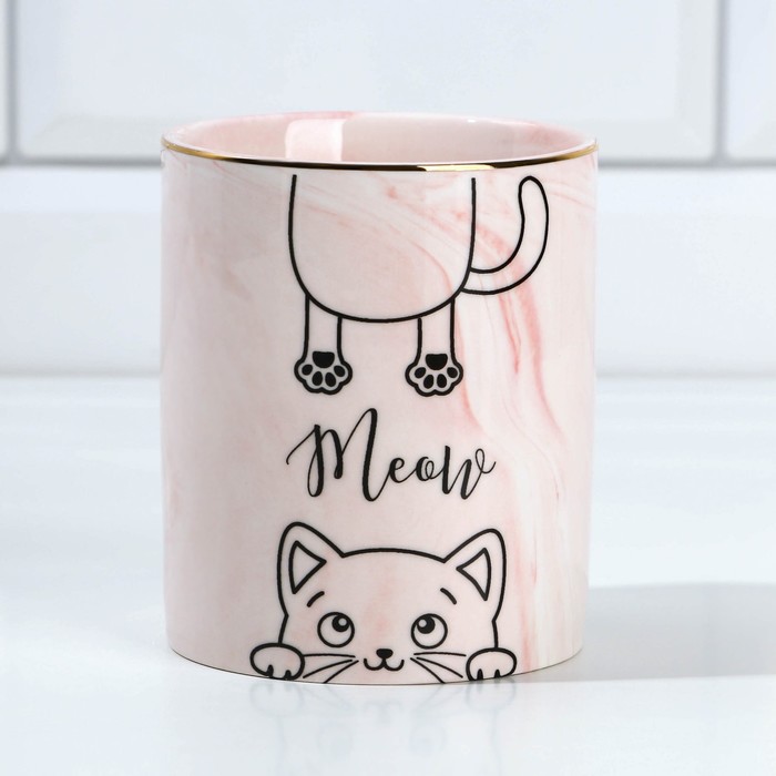 

Стакан керамический Meow, розовый, 8 х 9,5 см, цвет розовый