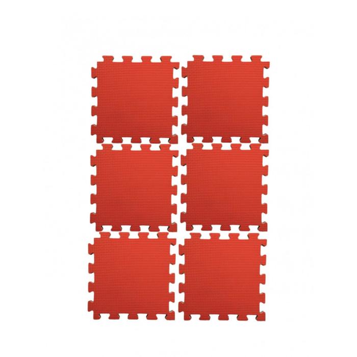 Будо-мат Midzumi №6, 6 сегментов по 50 х 50 х 2 см, цвет красный