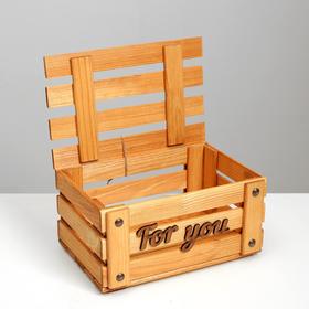 

Коробка деревянная "For you", 23х14х10 см, коричневая