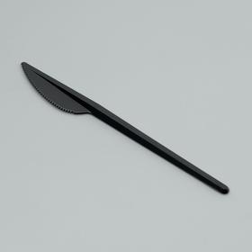 Нож одноразовый 'Черный' 16,5 см Ош