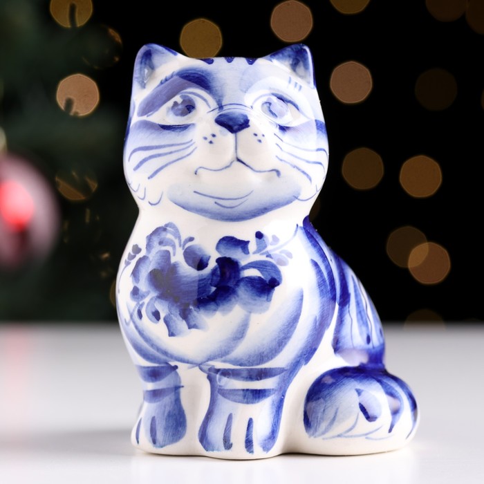 

Сувенир "Кот Мурзик", гжель