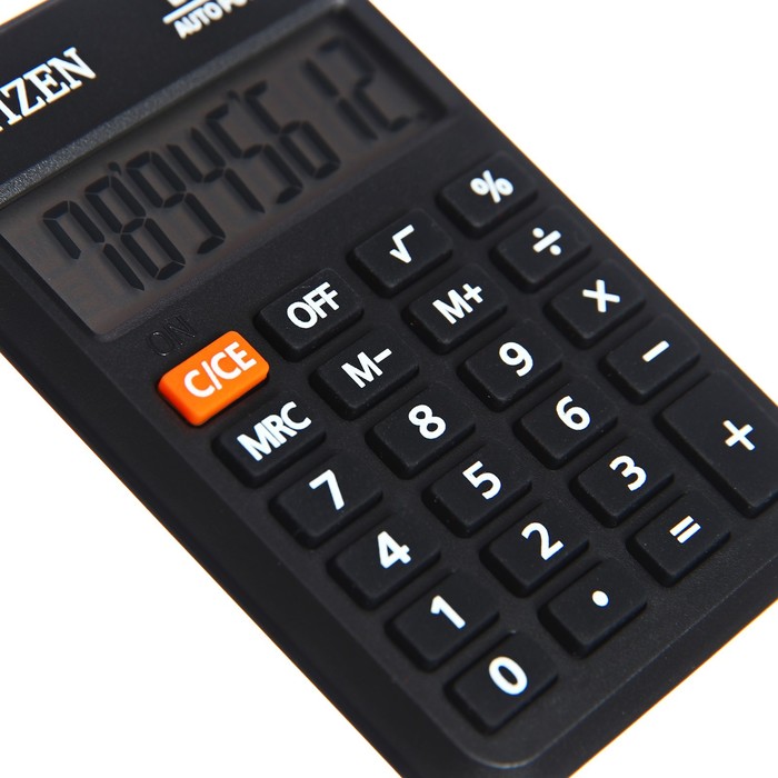 Калькулятор карманный, 8 разрядов, Citizen LC-110NR, питание от батарейки, 58 х 88 х 11 мм, черный