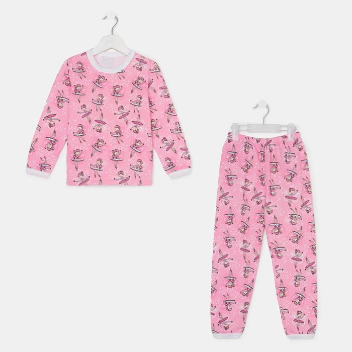 Пижама для девочки НАЧЁС, цвет розовый/девочки, рост 92 см