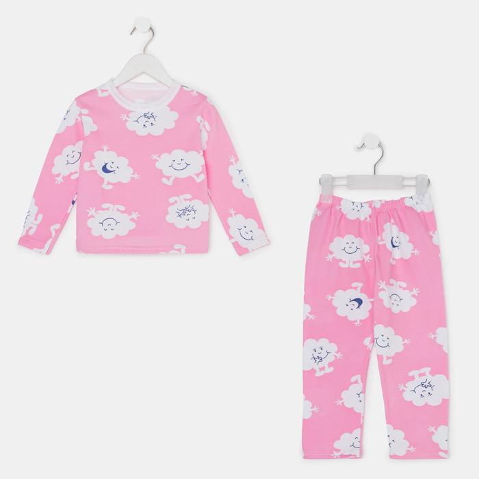 Пижама для девочки НАЧЁС, цвет светло-розовый/облако, рост 92 см