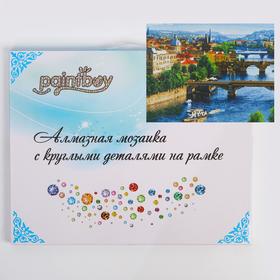 

Алмазная мозаика с подрамником, полное заполнение «Город у реки» 40×92 см