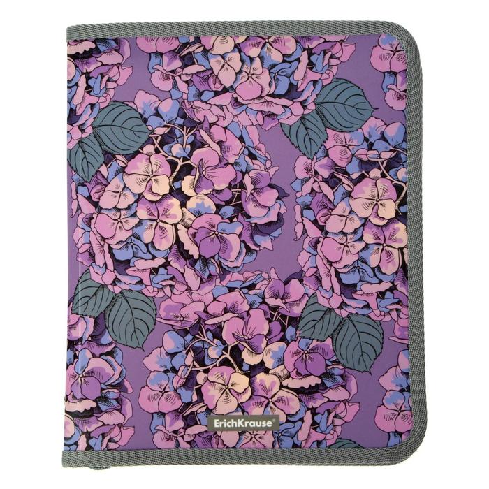 

Папка для тетрадей А5+ ErichKrause Hydrangea, 550 мкм, пластиковая, на молнии