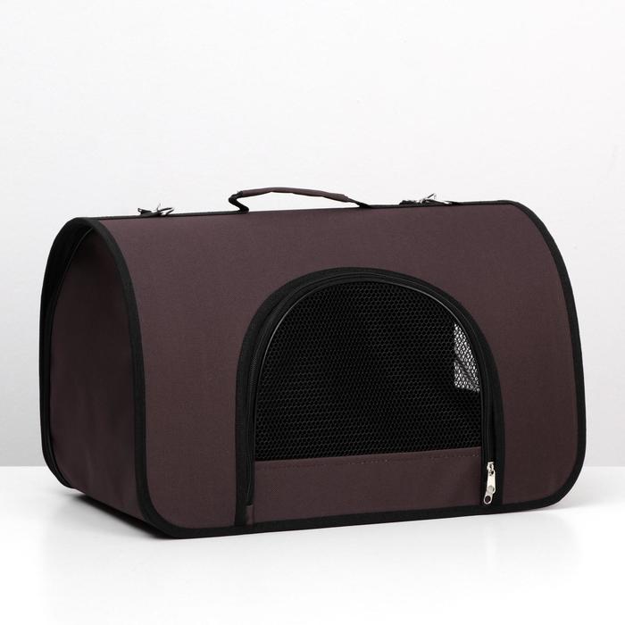 

Сумка - переноска для животных, 2 входа, 46 х 28,5 х 30 см, коричневая