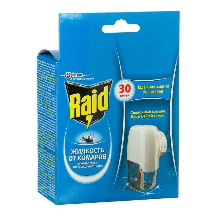 Raid Комплект электрофумигатор + жидкость на 30 ночей, 