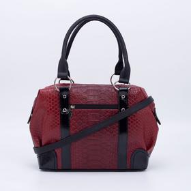 

Сумка женская, отдел на молнии, наружный карман, длинный ремень, цвет бордовый