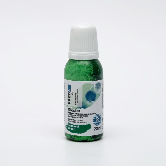 

Краска глянцевая для декора KREDA Bio Glosser, зелёная, 20 мл