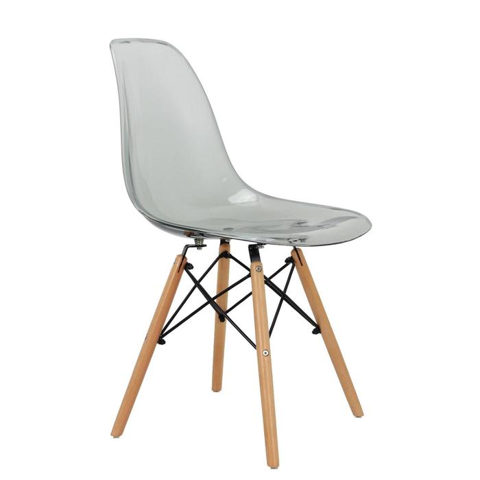 фото Стул eames, 550 × 460 × 810 мм, цвет прозрачный серый bradex home