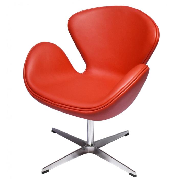 фото Кресло swan chair, 700 × 610 × 955 мм, цвет красный bradex home