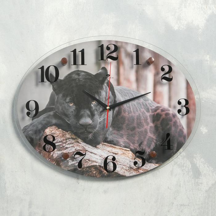 Часы настенные "Черный ягуар", плавный ход