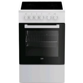

Плита Beko FSS 57000 GW, электрическая, 4 конфорки, 60 л, гриль, чёрно-белая
