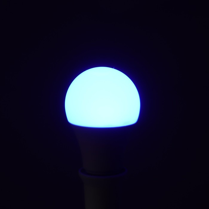 Лампа светодиодная RGB+W, с пультом , А60, 10 Вт, 800 Лм, Е27, 220 В