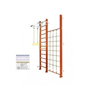 

Шведская стенка Kampfer Winner Wall №4, цвет вишнёвый, высота 3 м, цвет турника белый