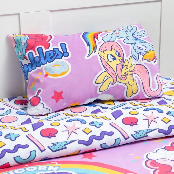 фото Постельное бельё 1,5 сп "candy clash" мой маленький пони 143*215 см, 150*214 см, 50*70 см -1 шт hasbro