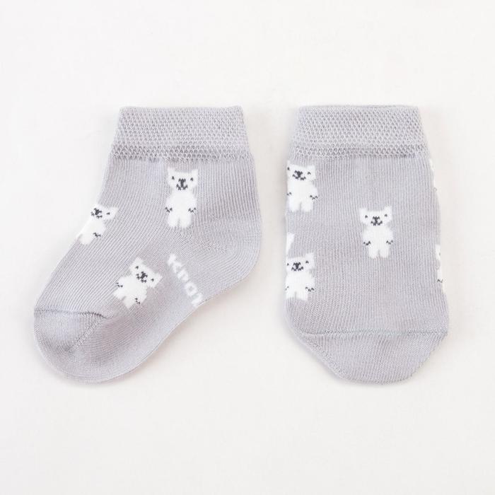 Носки Крошка Я Мишки, серый, 6-8 см носки для девочек мишки 6 8 лет