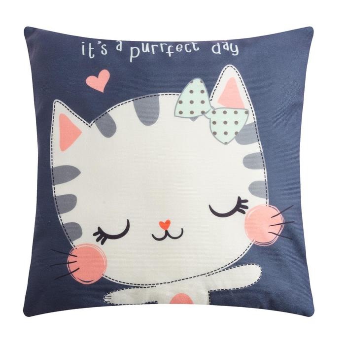 

Чехол на подушку Этель "Purrfect day" 40 х 40 см, 100% п/э