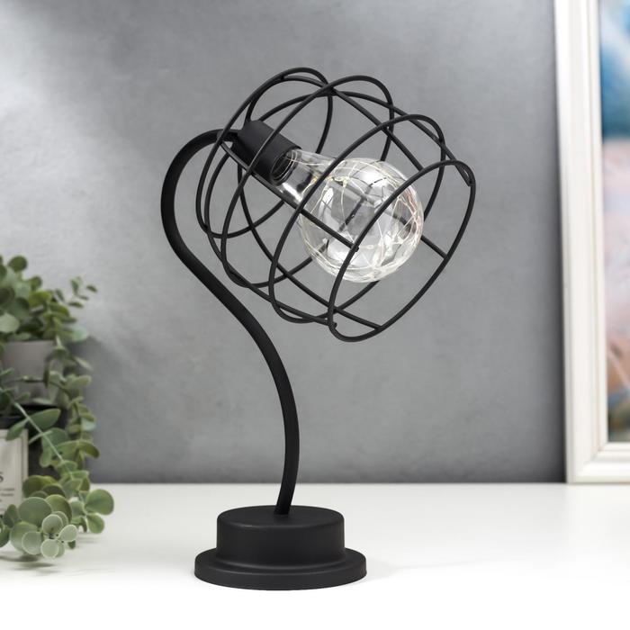 

Ночник лофт 16458/1BK LED от батареек 3хАА черный 12х10х30 см