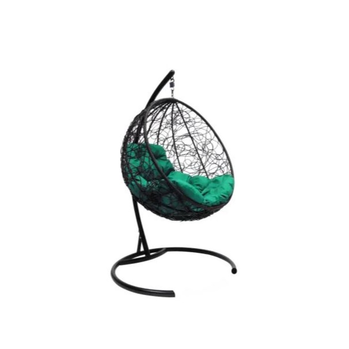 Подвесное кресло КОКОН «Круглое» зелёная подушка, стойка подвесное кресло кокон круглое зелёная подушка стойка