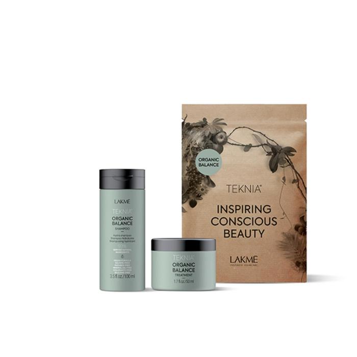 фото Дорожный набор lakme teknia travel pack organic balance: шампунь100мл, маска 50мл