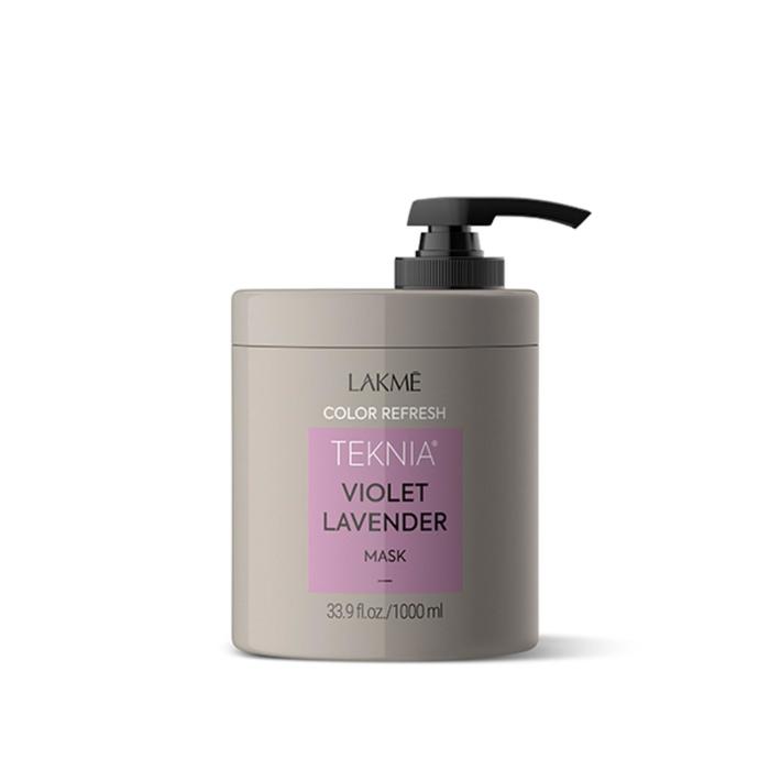 Маска для волос LAKME Teknia Refresh Violet Lavender Mask, для фиолетовых оттенков, 1000 мл 689724 lakme teknia refresh violet lavender маска для обновления цвета фиолетовых оттенков волос 250 г 250 мл туба